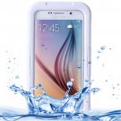 For Galaxy S6 White IPX8 Waterproof PVC Case with Touch Responsive Front