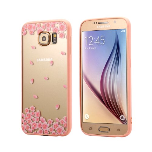 For Galaxy S6 Cherry Pattern Transparent Plastic Protective Case