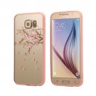 For Galaxy S6 Blossom Flower Pattern Transparent Plastic Protective Case