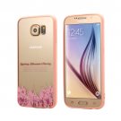 For Galaxy S6 Tree Pattern Transparent Plastic Protective Case