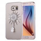 For Galaxy S6 Fevelove Diamond Pearl Pattern PC Protective Case Back Cover