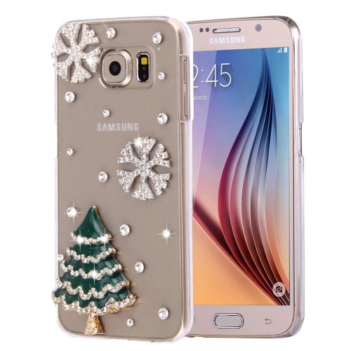 For Galaxy S6 Fevelove Diamond Tree Pattern PC Protective Case Back Cover
