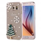 For Galaxy S6 Fevelove Diamond Tree Pattern PC Protective Case Back Cover