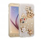 For Galaxy S6 Fevelove Diamond Bling Pattern PC Protective Case Back Cover