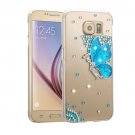 For Galaxy S6 Fevelove Diamond Butterfly Pattern PC Protective Case Back Cover