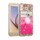 For Galaxy S6 Fevelove Diamond Fox Pattern PC Protective Case Back Cover