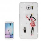 For Galaxy S6 Transparent Diamond Encrusted Fashion Pattern Protective Case