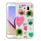 For Galaxy S6 Love Owls Pattern IMD Workmanship Soft TPU Protective Case