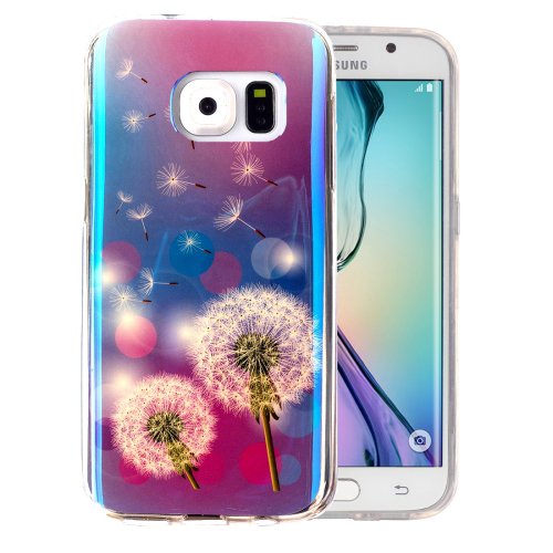 For Galaxy S6 IMD Dandelions Pattern Blu-ray Soft TPU Protective Case