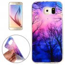 For Galaxy S6 Trees and Clouds Pattern TPU Protective Case