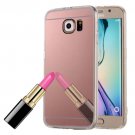For Galaxy S6 Pink Electroplating Mirror TPU Protective Case