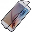 For Galaxy S6 Black PC Front Cover + TPU Back Cover Protective Case