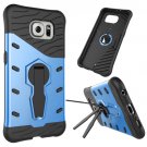 For Galaxy S6 Blue Rotating Tough Armor TPU+PC Combination Case & Holder