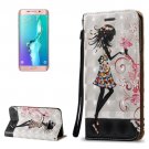 For Galaxy S6 Edge+ 3D Fairy Leather Case with Holder, Card Slots & Lanyard