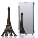 For Galaxy S6 Edge+ Silver Electroplating Mirror Horizontal Flip Leather Case