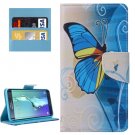 For Galaxy S6 Edge+ Butterfly Pattern Leather Case with Holder, Card Slots & Wallet