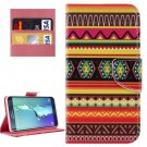 For Galaxy S6 Edge+ Stripes Pattern Leather Case with Holder, Card Slots & Wallet