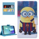 For Galaxy S6 Edge+ Minion Pattern Leather Case with Holder, Card Slots & Wallet