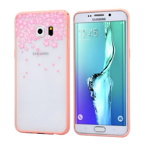 For Galaxy S6 Edge+ Cherry Blossom Flower Pattern Plastic Protective Case 1