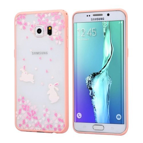 For Galaxy S6 Edge+ Cherry Blossom Flower Pattern Plastic Protective Case 2