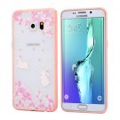 For Galaxy S6 Edge+ Cherry Blossom Flower Pattern Plastic Protective Case 2