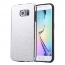 For Galaxy S6 Edge+ Silver MOTOMO Brushed Texture Metal + TPU Case