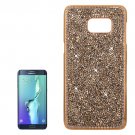 For Galaxy S6 Edge+ Gold Fashionable Electroplating Diamond Hard Case