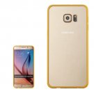 For Galaxy S6 Edge+ Yellow Rainbow Series Acrylic and TPU Material Hard Case
