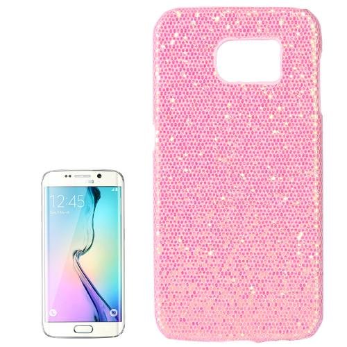 For Galaxy S6 Edge+ Pink Flash Powder Skin Paste Plastic Protective Case