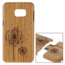 For Galaxy S6 Edge+ Dandelion Pattern Separable Bamboo Wooden Case