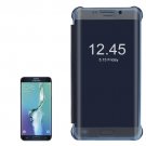 For Galaxy S6 Edge+ Blue PU+PC Case with Sleep / Wake-up Function