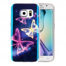For Galaxy S6 Edge+ IMD Butterfly Pattern Blu-ray Soft TPU Protective Case