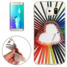 For Galaxy S6 Edge+ Color Pencil Pattern TPU Protective Case