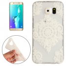 For Galaxy S6 Edge+ Flower Pattern TPU Protective Case