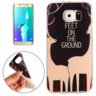 For Galaxy S6 Edge+ Sika Deer Words Pattern TPU Protective Case
