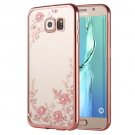 For Galaxy S6 Edge+ Flowers Patterns Electroplating Soft TPU Cover Case 1