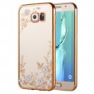 For Galaxy S6 Edge+ Flowers Patterns Electroplating Soft TPU Cover Case 3