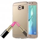 For Galaxy S6 Edge+ Gold Electroplating Mirror TPU Protective Case