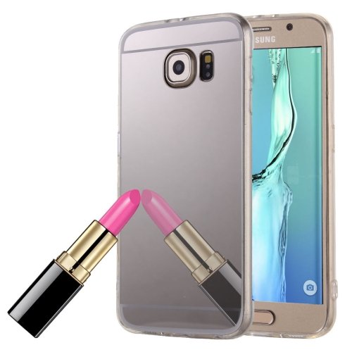 For Galaxy S6 Edge+ Silver Electroplating Mirror TPU Protective Case