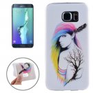 For Galaxy S6 Edge+ Ultrathin Fashion Lady Pattern TPU Protective Case