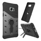 For Galaxy S6 Edge+ Black Rotating Tough Armor TPU+PC Case with Holder