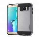 For Galaxy S6 Edge+ Grey Brushed Texture PC + TPU Protective Case