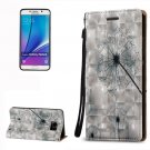 For Galaxy Note 5 Dandelion Pattern Leather Case with Holder, Card Slots & Lanyard
