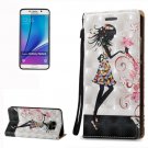 For Galaxy Note 5 Fairy Pattern Leather Case with Holder, Card Slots & Lanyard