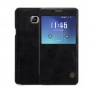 For Galaxy Note 5 Black NILLKIN Smartcover Leather Case with Call Display ID