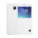 For Galaxy Note 5 White NILLKIN Smartcover Leather Case with Call Display ID