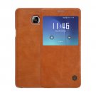 For Galaxy Note 5 Brown NILLKIN Smartcover Leather Case with Call Display ID