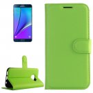 For Galaxy Note 5 Green Litchi Leather Case with Holder, Card Slots & Wallet