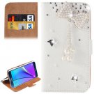 For Galaxy Note 5 Bowknot Diamond Leather Case with Holder & Card Slots