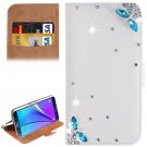 For Galaxy Note 5 Dragonfly Diamond Leather Case with Holder & Card Slots